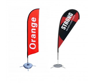 Cross base  with weighting buoy for teardrop / feather banner flags