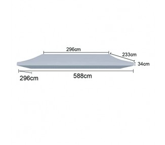 Toile de bâche 3x6m 450g/m² polyester PVC
