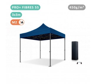 Tente Pliante 3x3M en Fibre de Verre 55mm bâche 450g/m²