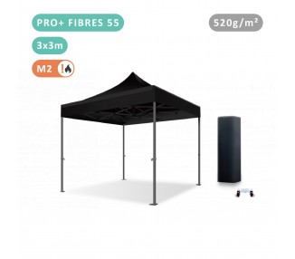 Tente Pliante 3x3M en Fibre de Verre 55mm bâche 520g/m²