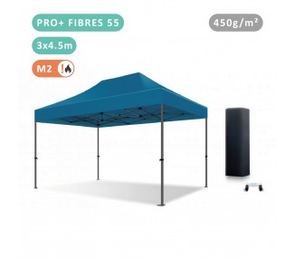 Tente Pliante 3x4,5M Fibre de Verre 55mm bâche 450g/m²