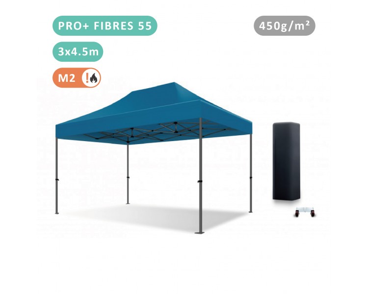 Tente Pliante 3x4,5M Fibre de Verre 55mm bâche 450g/m²