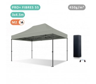 Tente Pliante 3x4,5M Fibre de Verre 55mm bâche 450g/m²