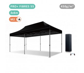 Tente Pliante 3x6M Fibre de Verre 55mm bâche 450g/m²