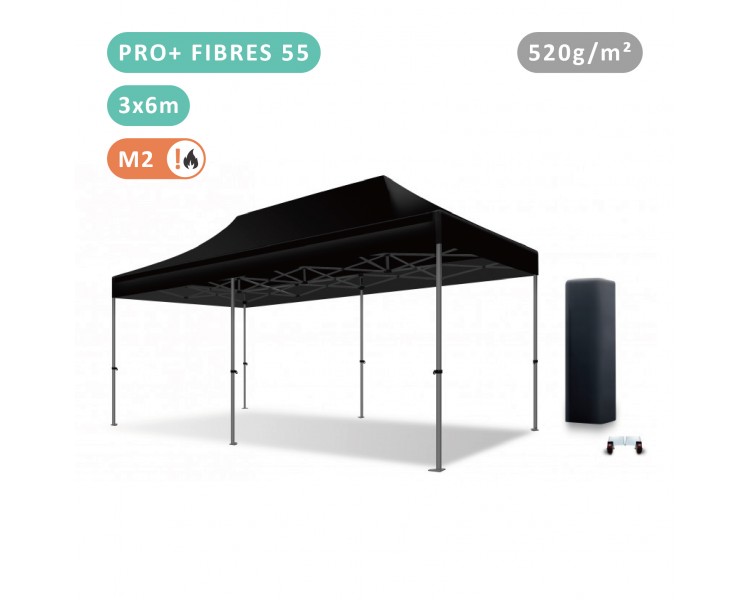 Tente Pliante 3x6M Fibre de Verre 55mm bâche 520g/m²