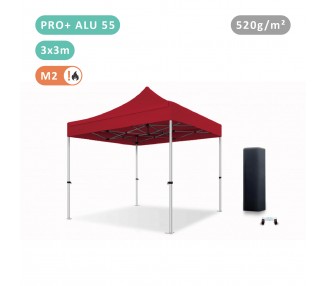 Tente Pliante 3x3M En Alu Pro+ 55mm bâche 520g/m² tout PVC