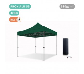 FOLDING TENT 3X3M IN ALU PRO+ 55MM WITH 520G TARPAULIN PVC