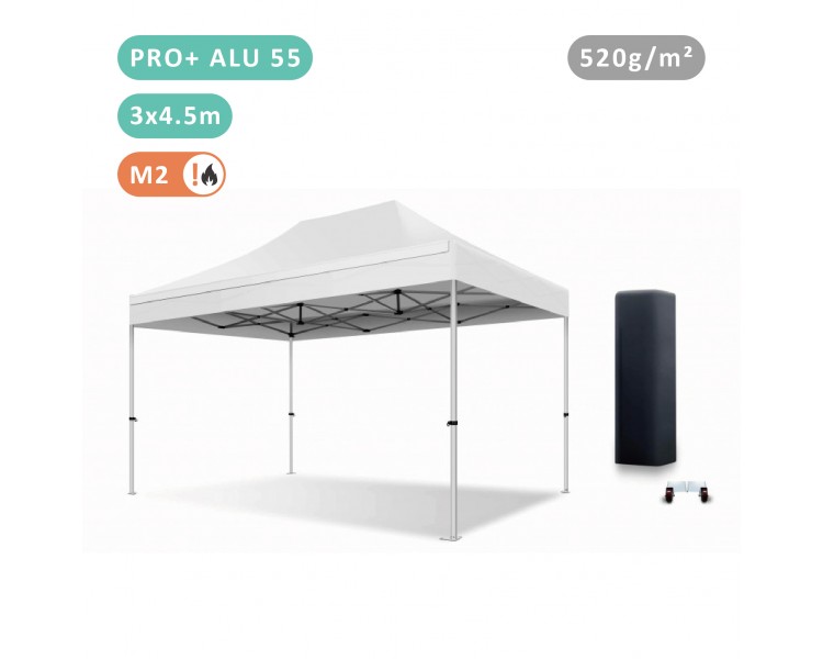 Tente Pliante 3x4.5M En Alu Pro+ 55mm bâche 520g/m² PVC