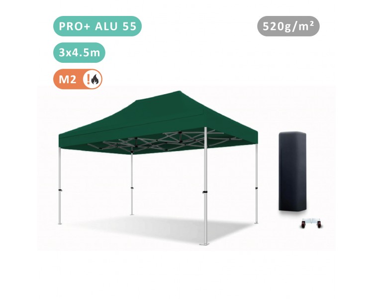 Tente Pliante 3x4.5M En Alu Pro+ 55mm bâche 520g/m² PVC