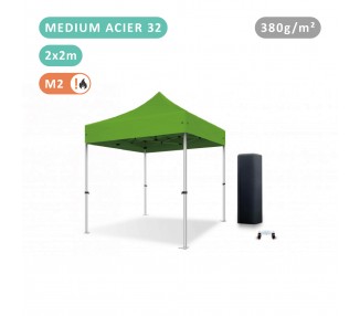 Tente Pliante 2x2M En Acier 32mm Medium bâche 380g