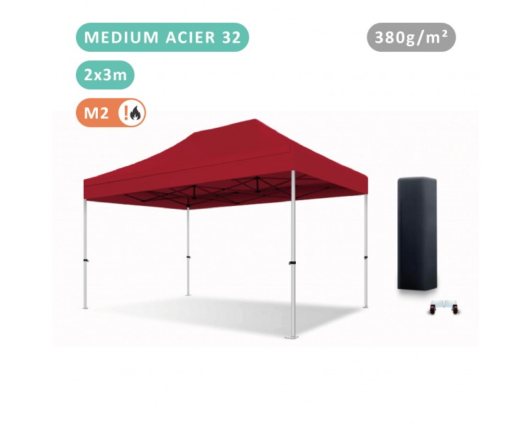 Tente Pliante 2x3M En Acier 32mm Medium bâche 380g