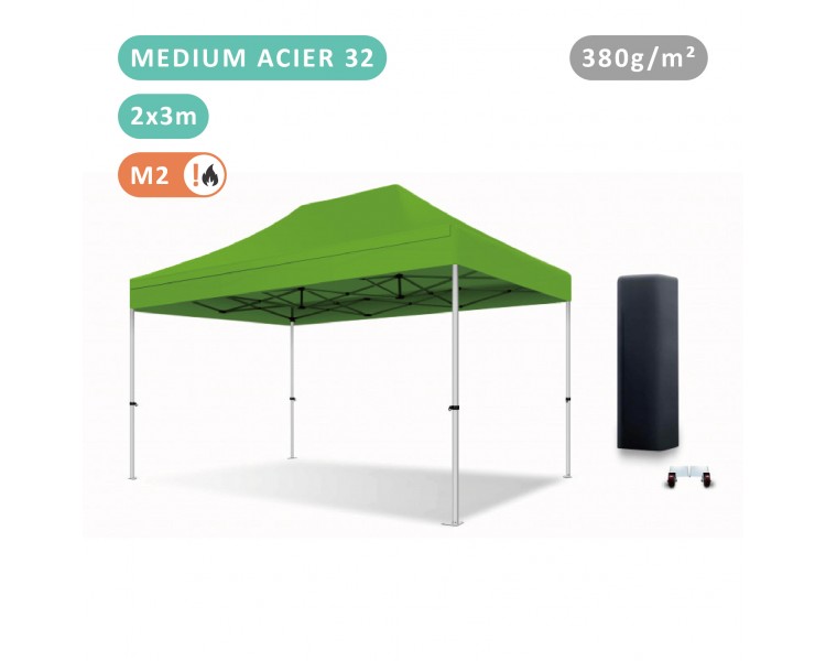 Tente Pliante 2x3M En Acier 32mm Medium bâche 380g