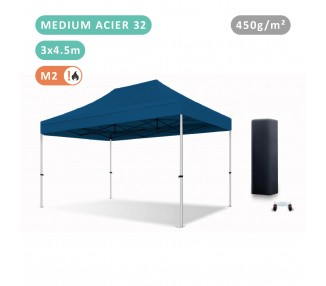 Tente Pliante 3x4.5M Acier 32mm Medium bâche 450g/m²