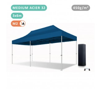 Tente Pliante 3x6M En Acier 32mm Medium bâche 450g/m²