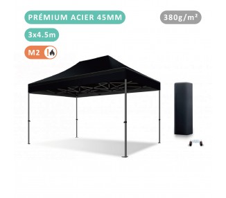 FOLDING TENT 3X4.5M IN STEEL PREMIUM 45MM WITH 380G TARPAULIN