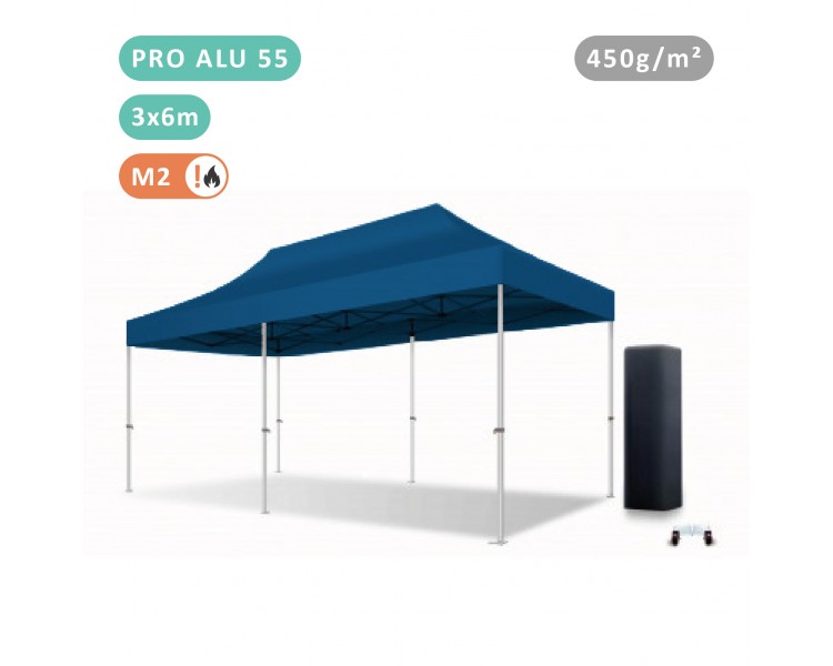 Tente Pliante 3x6M En Alu PRO 55mm bâche 450g/m²