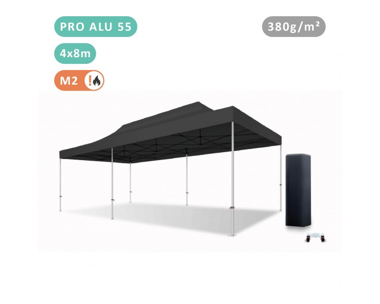 Tente Pliante 4x8M En Alu PRO 55mm bâche 380g/m²