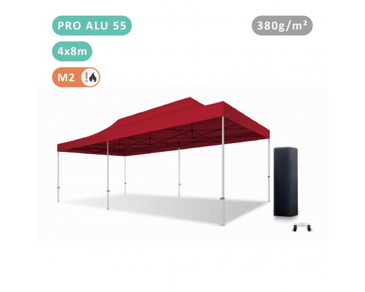 Tente Pliante 4x8M En Alu PRO 55mm bâche 380g/m²