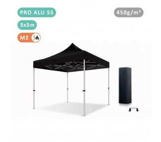Tente Pliante 3x3M En Alu PRO 55mm bâche 450g/m² Polyester