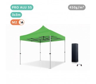 Tente Pliante 3x3M En Alu PRO 55mm bâche 450g/m² Polyester