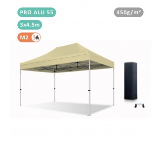 Tente Pliante 3x4.5M En Alu PRO 55mm bâche 450g/m²