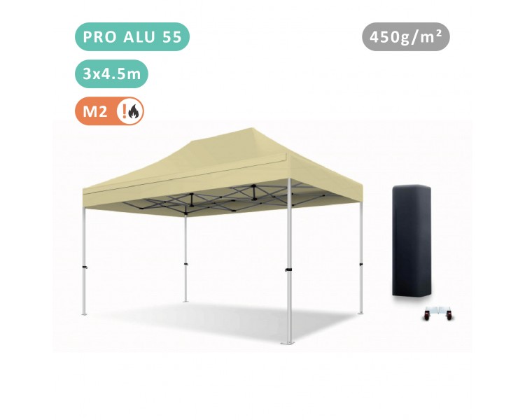 Tente Pliante 3x4.5M En Alu PRO 55mm bâche 450g/m²