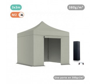 Lot de 4 bâches Murs 380gr/m² (3 pleines + 1 porte)