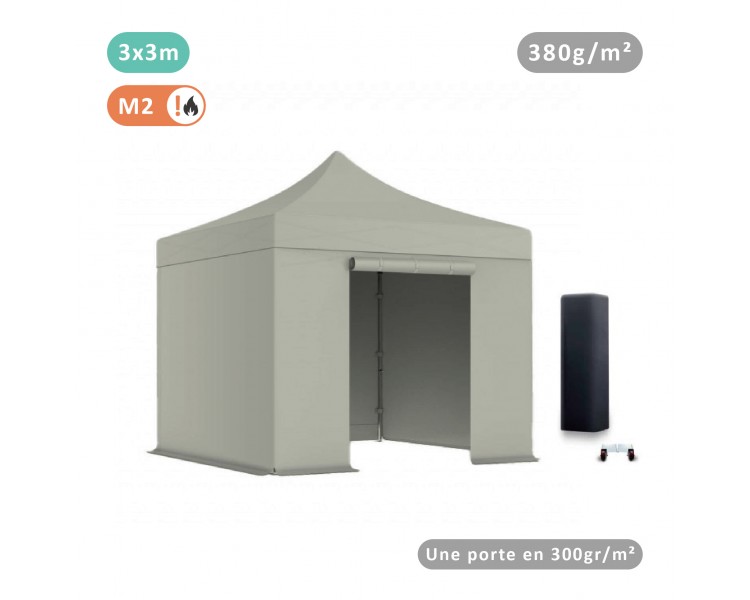 Lot de 4 bâches Murs 380gr/m² (3 pleines + 1 porte)