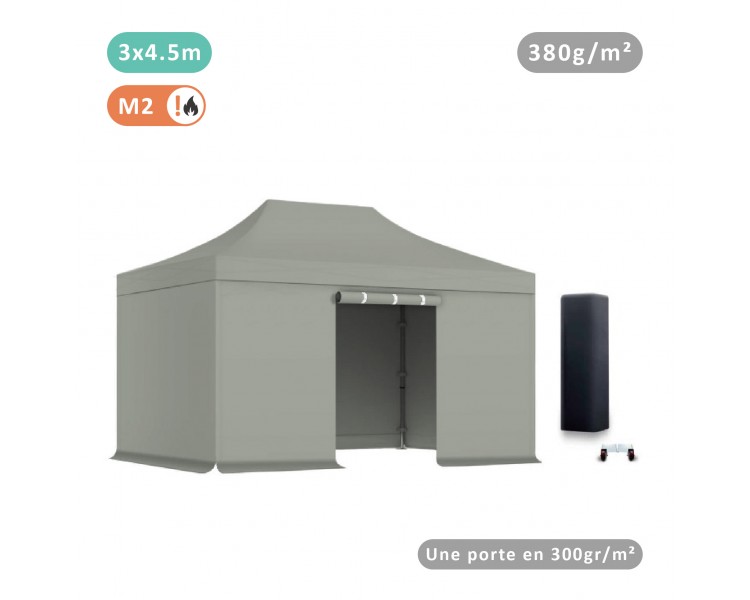 Batch of 4 Murs tarpaulins 380gr/m² (3 full + 1 door)