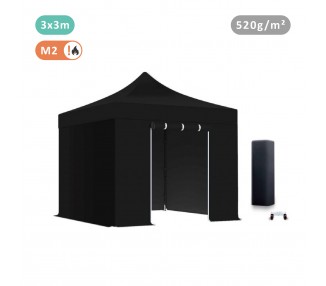 Lot de 4 bâches Murs 520gr/m² PVC(3 pleines + 1 porte)