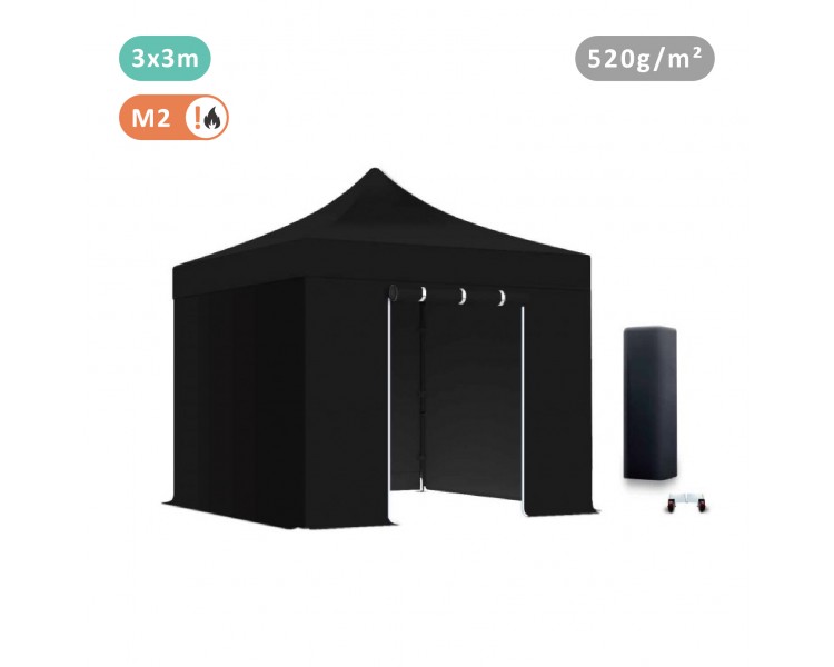 Lot de 4 bâches Murs 520gr/m² PVC(3 pleines + 1 porte)