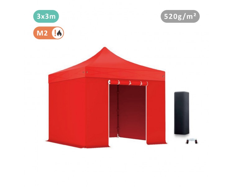Lot de 4 bâches Murs 520gr/m² PVC(3 pleines + 1 porte)