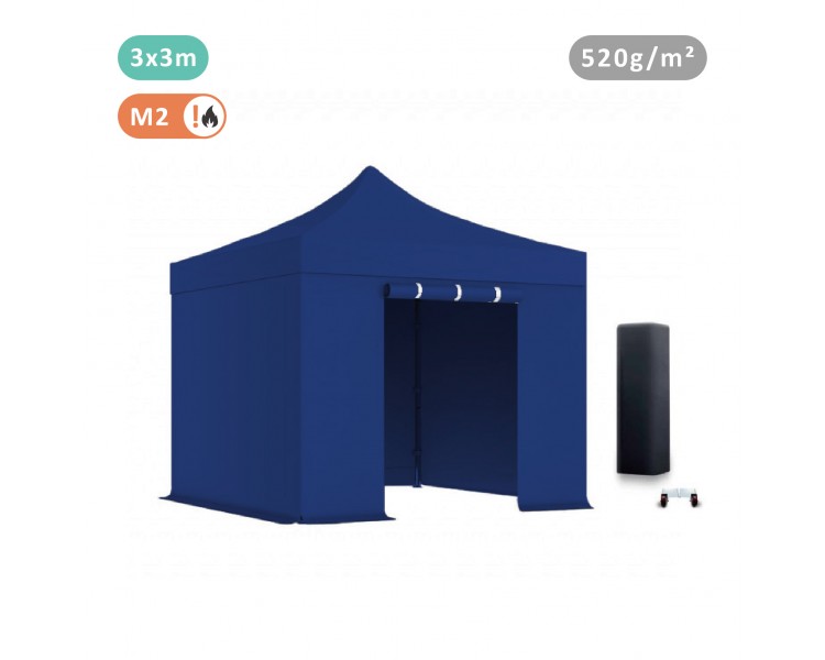 Lot de 4 bâches Murs 520gr/m² PVC(3 pleines + 1 porte)