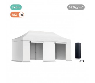 Lot de 4 bâches Murs 520gr/m² PVC(3 pleines + 1 porte)