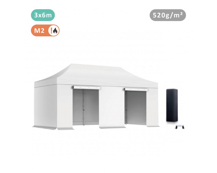 Lot de 4 bâches Murs 520gr/m² PVC(3 pleines + 1 porte)