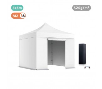 Lot de 4 bâches Murs 520gr/m² PVC(3 pleines + 1 porte)