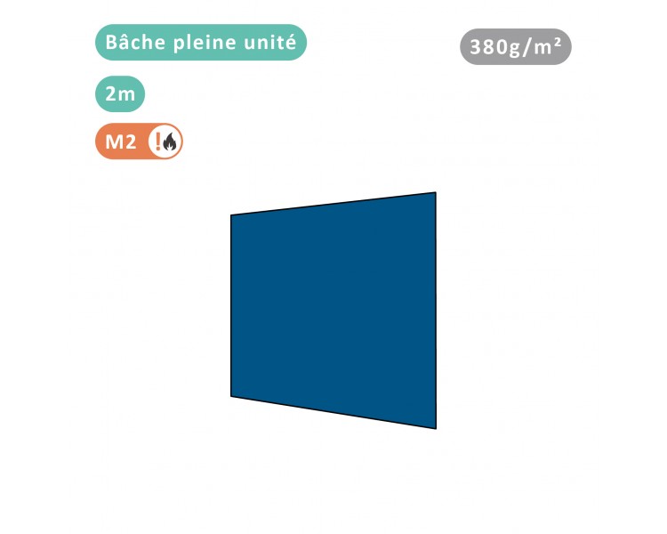 Bâche pleine unité 380g/m² polyester PVC pour tous modèles