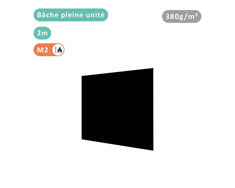 Bâche pleine unité 380g/m² polyester PVC pour tous modèles