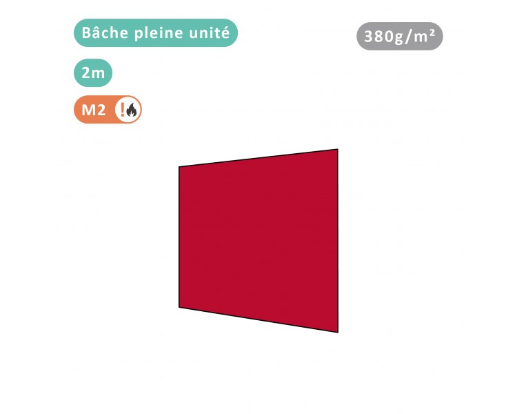 Bâche pleine unité 380g/m² polyester PVC pour tous modèles
