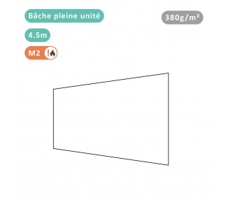 Unit wall tarpaulin 380g/m² PVC polyester for all models