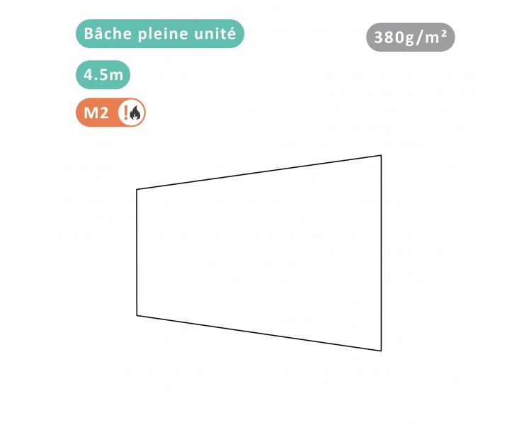 Unit wall tarpaulin 380g/m² PVC polyester for all models