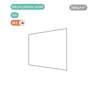 Bâche pleine unité 380g/m² polyester PVC pour tous modèles