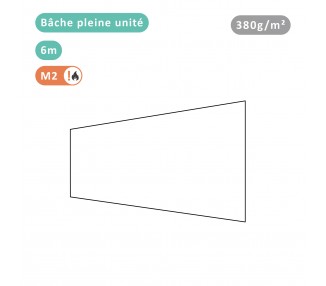 Unit wall tarpaulin 380g/m² PVC polyester for all models