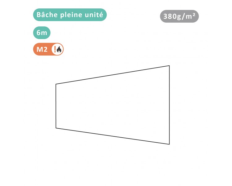 Unit wall tarpaulin 380g/m² PVC polyester for all models