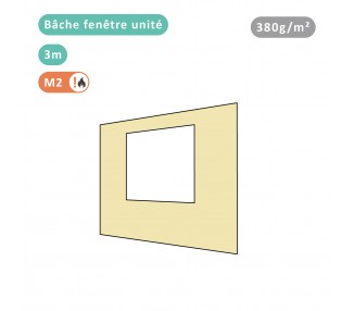 Unit window tarpaulin 380g/m² polyester PVC for all models