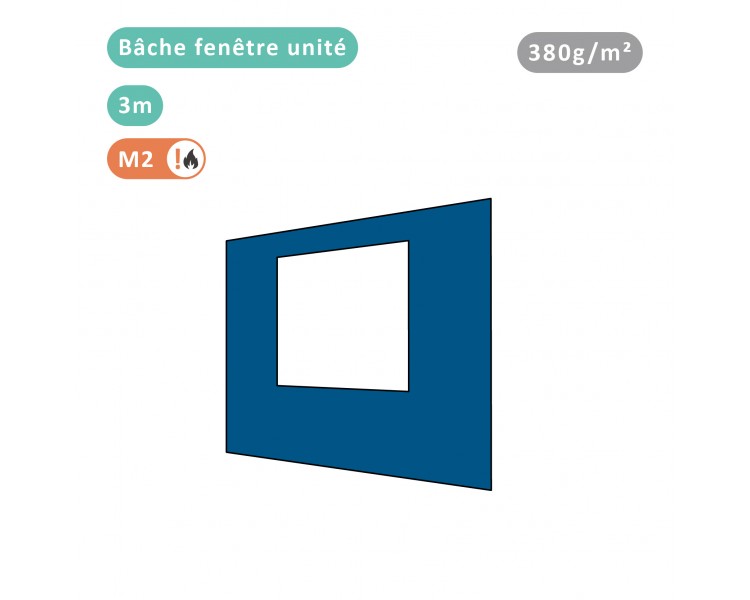 Bâche fenêtre unité 380g/m² polyester PVC pour tous modèles Bâche fenêtre unité 380g/m² polyester PVC pour tous modèles