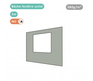 Unit window tarpaulin 380g/m² polyester PVC for all models