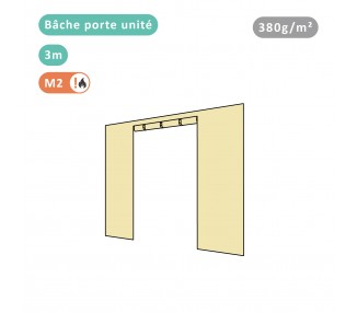 BÂCHE PORTE UNITÉ 380G/M² POLYESTER PVC POUR TOUS MODÈLES