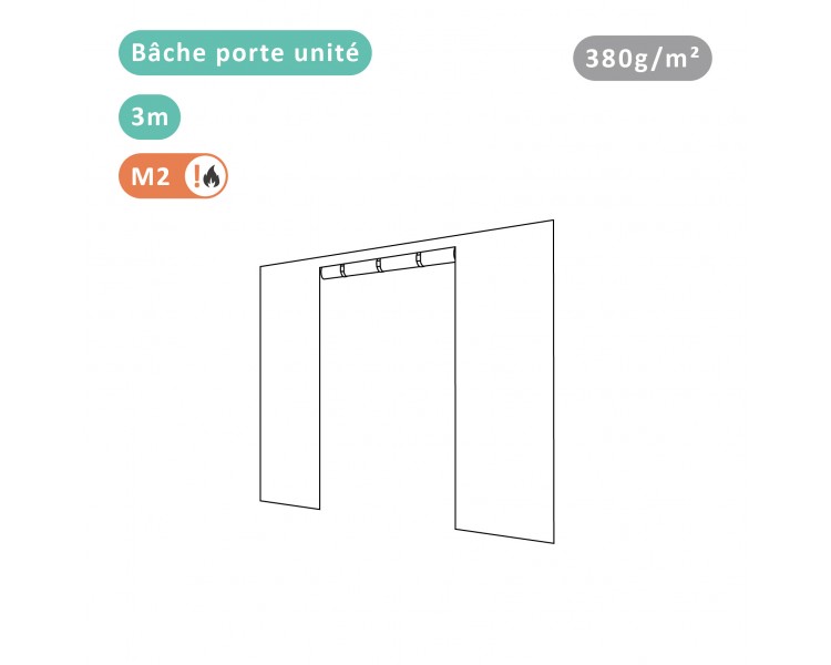 Unit door tarpaulin 380g/m² polyester PVC for all models