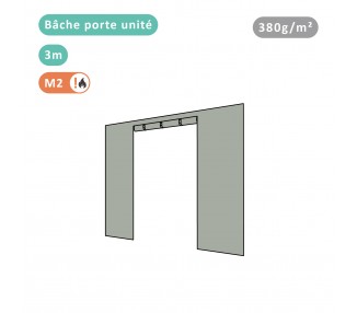 BÂCHE PORTE UNITÉ 380G/M² POLYESTER PVC POUR TOUS MODÈLES